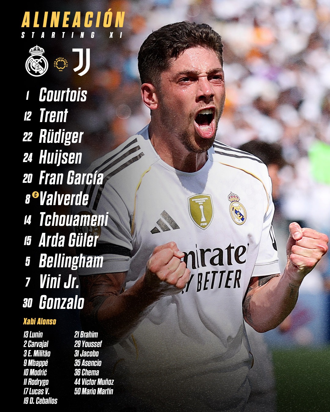 百家乐官网-皇马vs尤文首发出炉:姆巴佩替补!维尼修斯、伊尔迪兹出战,贝林、阿诺德在列