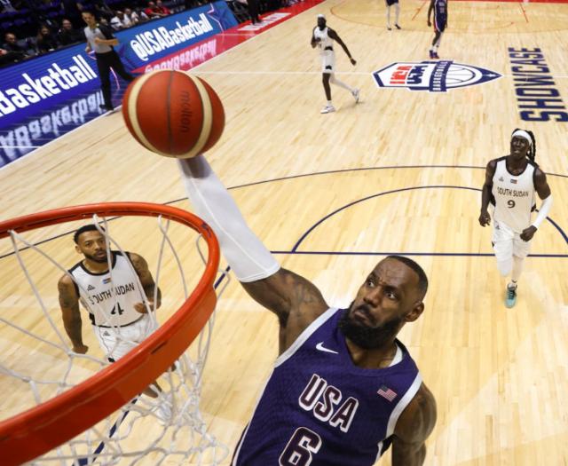 百家乐入口-39岁詹皇有多强？准绝杀+疯狂攻筐：美国男篮真核